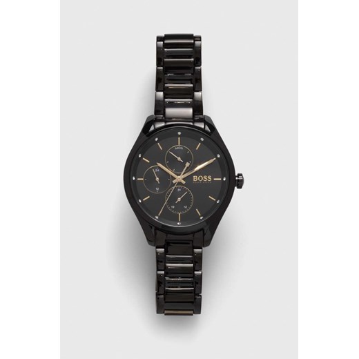 BOSS zegarek męski kolor czarny ze sklepu ANSWEAR.com w kategorii Zegarki - zdjęcie 148346974