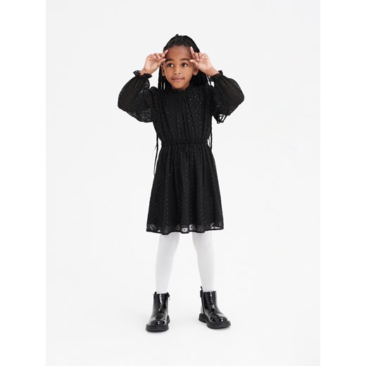 Reserved - Sukienka z długim rękawem - Czarny Reserved 140 (9 lat) Reserved
