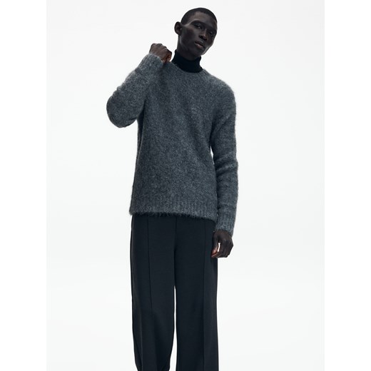 Reserved - PREMIUM Sweter z wełną z alpaki - Grey Reserved L Reserved