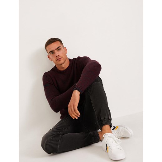 Sweter DESCENTO Bordo-Granat S Diverse M okazja Diverse Outlet
