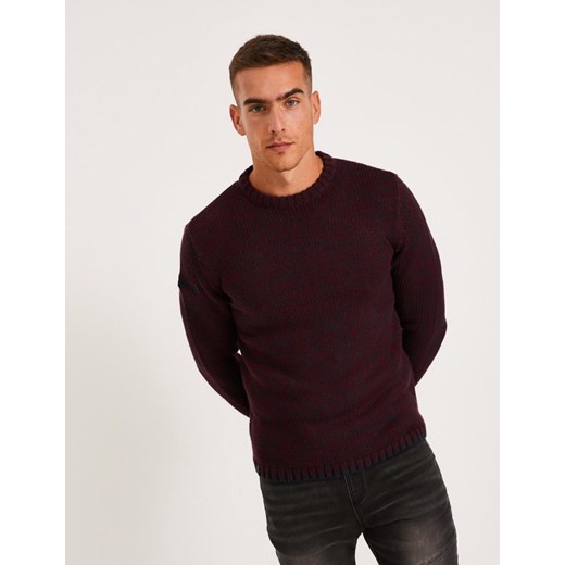 Sweter DESCENTO Bordo-Granat S Diverse XL wyprzedaż Diverse Outlet