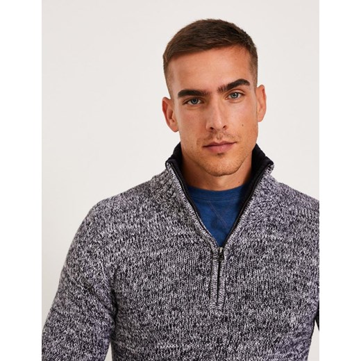 Sweter NESTER Granat Melanż M Diverse XL promocja Diverse Outlet