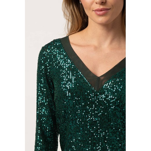 Zielona cekinowa sukienka Klarys Lidia Kalita S/M Lidia Kalita