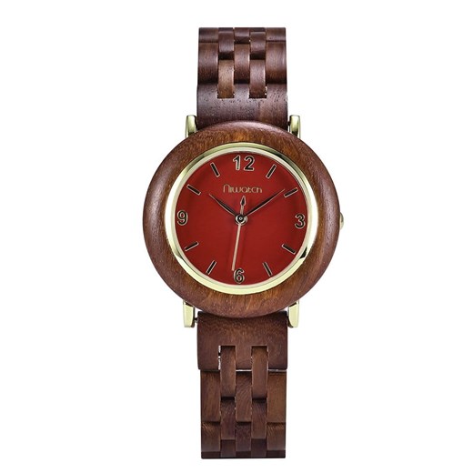 Zegarek drewniany Niwatch - kolekcja FRAGILE - CZERWONY SANDAŁOWIEC Niwatch niwatch.pl promocyjna cena