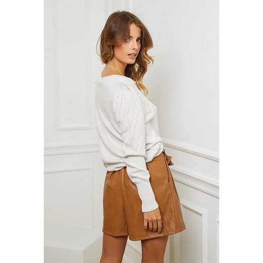 Sweter "Dolly" w kolorze kremowym So Cachemire S wyprzedaż Limango Polska