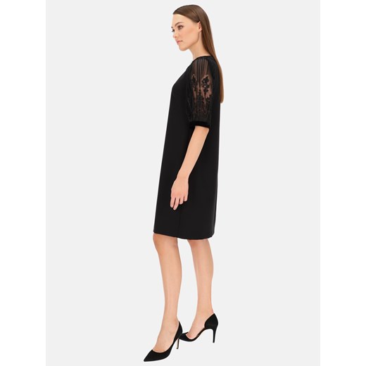 Czarna sukienka z bufiastymi rękawami Potis & Verso Galla Potis & Verso 36 Eye For Fashion