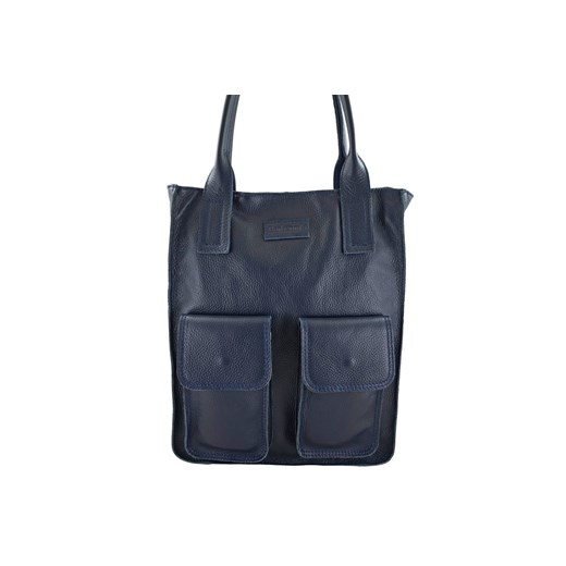 Torby shopper bag do pracy - Granatowe ze sklepu Barberinis w kategorii Torby Shopper bag - zdjęcie 148418964