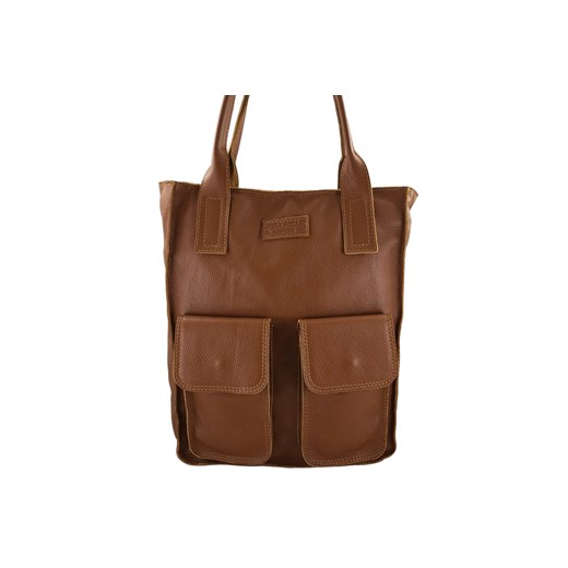 Torby shopper bag do pracy - Brązowe jasne ze sklepu Barberinis w kategorii Torby Shopper bag - zdjęcie 148418972