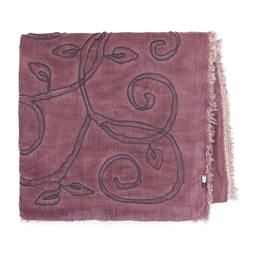 Damski szal z naszywanym wzorem dwustronny ze sklepu WITTCHEN w kategorii Szaliki i chusty damskie - zdjęcie 148434294