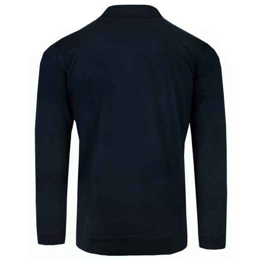 T-shirt męski granatowy Bastion z jerseyu z długimi rękawami