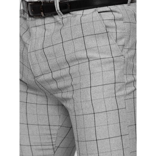 Szare spodnie męskie Denley casualowe 