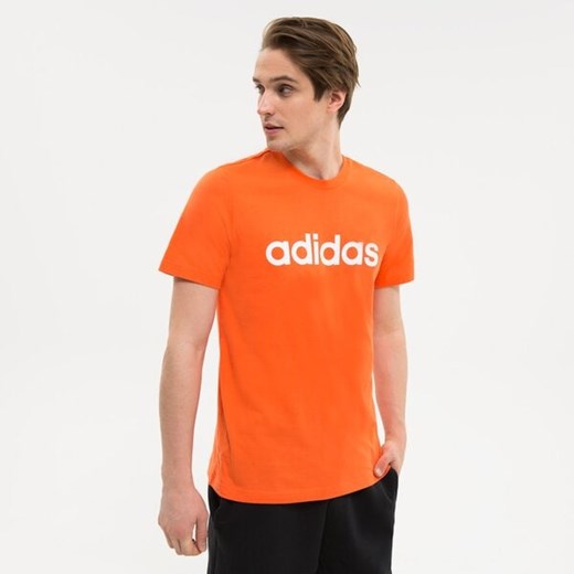 T-shirt męski Adidas Core pomarańczowa z krótkim rękawem z napisem