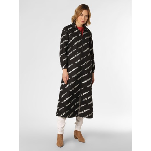 Armani Exchange Damski płaszcz przeciwdeszczowy Kobiety Sztuczne włókno czarny wzorzysty ze sklepu vangraaf w kategorii Płaszcze damskie - zdjęcie 148462151