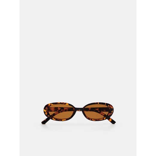 Mohito - Owalne okulary przeciwsłoneczne - Brązowy Mohito ONE SIZE Mohito