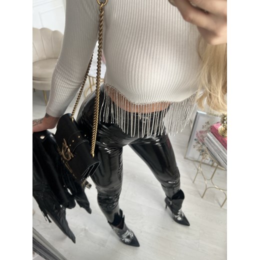 Legginsy lateksowe czarne G141 Copperose S/36 Charlotte Fashion