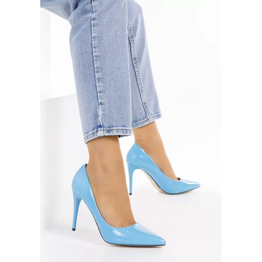 Niebieskie szpilki lakierowane Melany Zapatos 39 promocja Zapatos