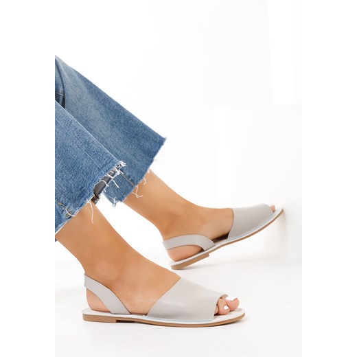 Szare sandały damskie skórzane Mellesa ze sklepu Zapatos w kategorii Sandały damskie - zdjęcie 148525490