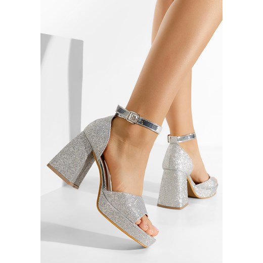 Srebrne eleganckie sandały Roda ze sklepu Zapatos w kategorii Sandały damskie - zdjęcie 148525783