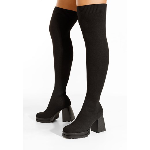 Czarne kozaki za kolano Zalea ze sklepu Zapatos w kategorii Kozaki damskie - zdjęcie 148525882