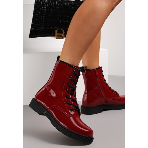 Bordowe Botki Chipler Renee 38 okazja renee.pl