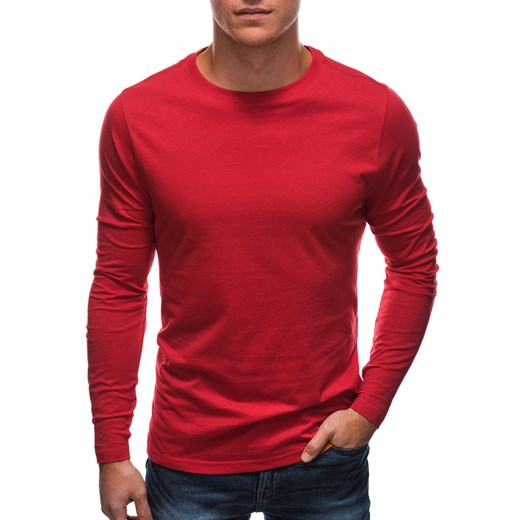 Longsleeve bez nadruku EM-LSBL-0103 - czerwony ze sklepu Edoti w kategorii T-shirty męskie - zdjęcie 148566511