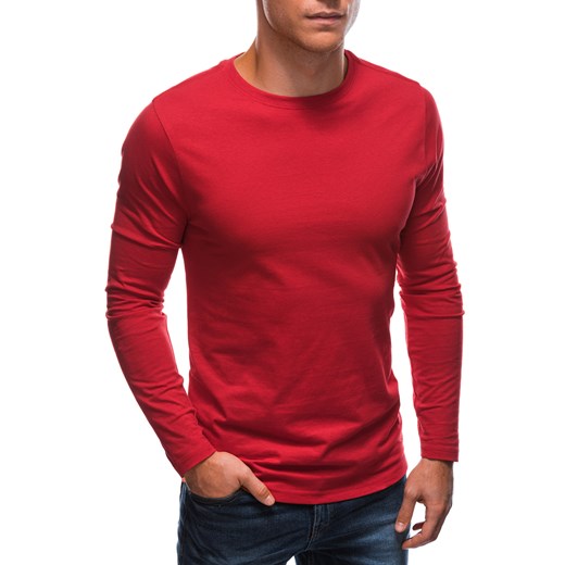 Longsleeve bez nadruku EM-LSBL-0103 - czerwony ze sklepu Edoti w kategorii T-shirty męskie - zdjęcie 148566512