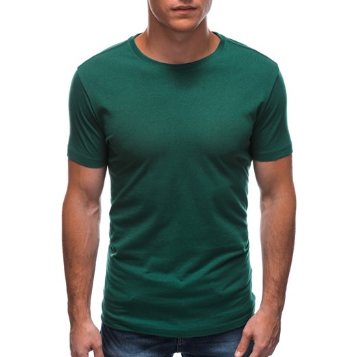 T-shirt męski basic 1683S - zielony Edoti.com M okazja Edoti