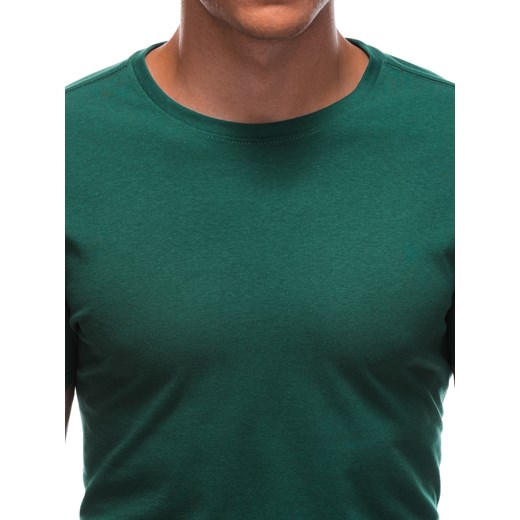 T-shirt męski basic 1683S - zielony Edoti.com M okazja Edoti