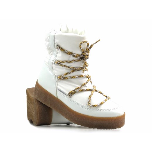 Śniegowce damskie, buty zimowe z membraną - VENEZIA 6171, białe Venezia 41 ulubioneobuwie