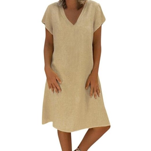 Luźna Sukienka Z Rękawem ze sklepu ParinePL w kategorii Sukienki - zdjęcie 148585510