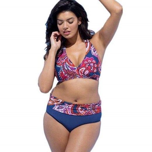 Dwuczęściowy Strój Kąpielowy Plus Size W Kwiaty Parine.pl 3XL ParinePL