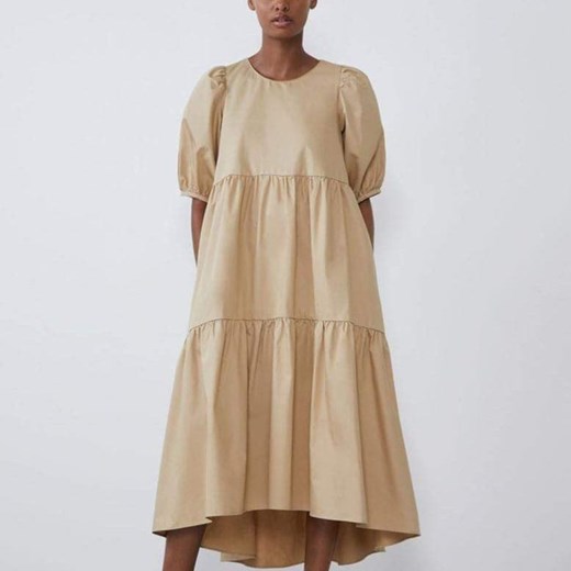 Sukienka Z Bufiastymi Rękawami ze sklepu ParinePL w kategorii Sukienki - zdjęcie 148588331