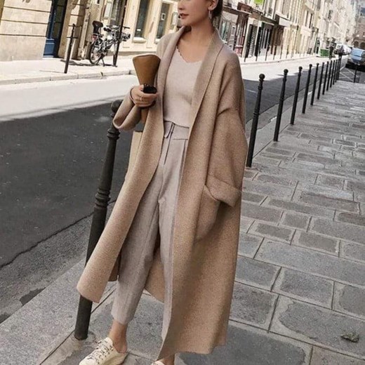 Sweter Kardigan Z Szerokimi Rękawami Parine.pl S ParinePL