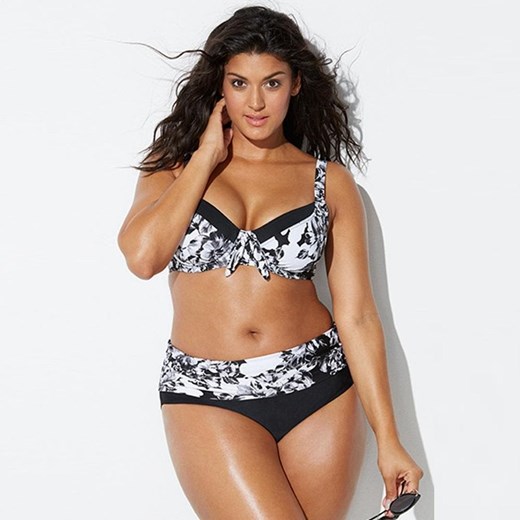 Dwuczęściowy Strój Kąpielowy Plus Size W Kwiaty Parine.pl 4XL ParinePL