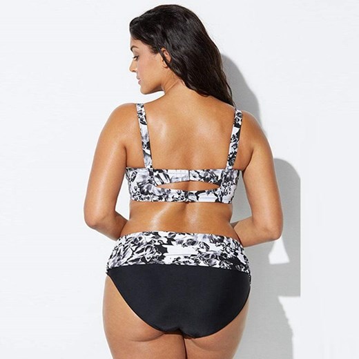 Dwuczęściowy Strój Kąpielowy Plus Size W Kwiaty Parine.pl 4XL ParinePL