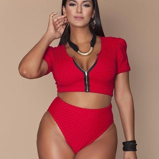 Dwuczęściowy Strój Kąpielowy Plus Size Z Wysokim Stanem Parine.pl XL ParinePL
