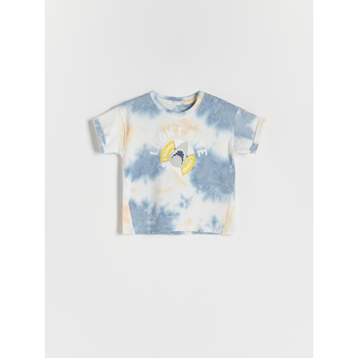 Reserved - T-shirt tie dye Jaws - Niebieski Reserved 104 (3-4 lata) Reserved