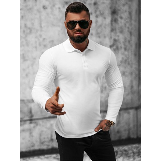 Longsleeve męski biały OZONEE O/B263 Ozonee XL okazyjna cena ozonee.pl