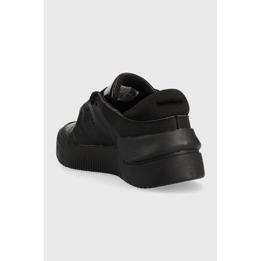 Buty sportowe damskie Adidas sneakersy czarne płaskie sznurowane 