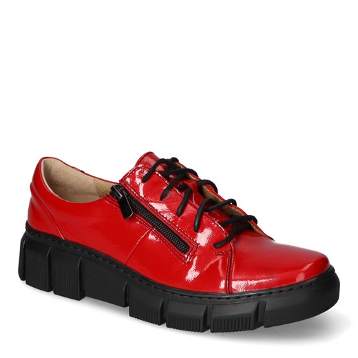 Półbuty Helios 413 Czerwone lakier ze sklepu Arturo-obuwie w kategorii Półbuty damskie - zdjęcie 148674303