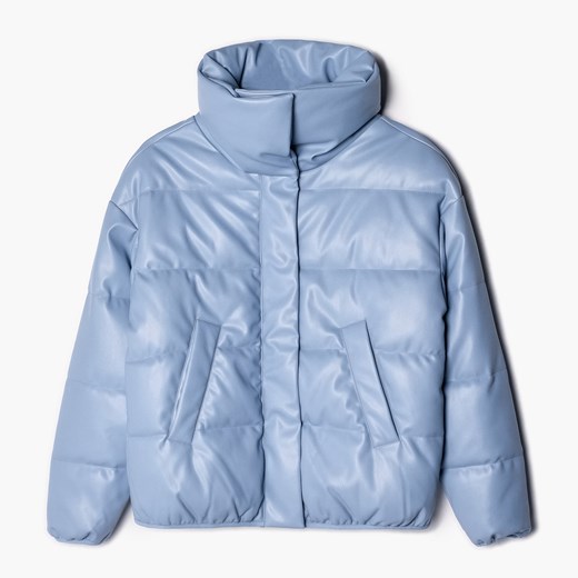 Cropp - Kurtka puffer - Niebieski Cropp XL promocyjna cena Cropp