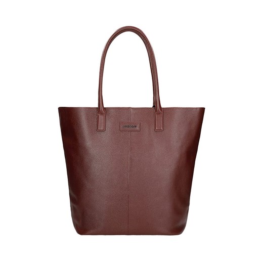 Skórzana shopper bag w kolorze bordowym - (S)45 x (W)38 x (G)17 cm Wojas onesize wyprzedaż Limango Polska
