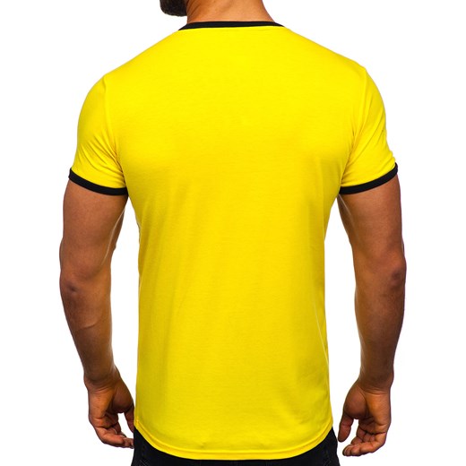 Żółty t-shirt męski Denley 8T83 M Denley wyprzedaż