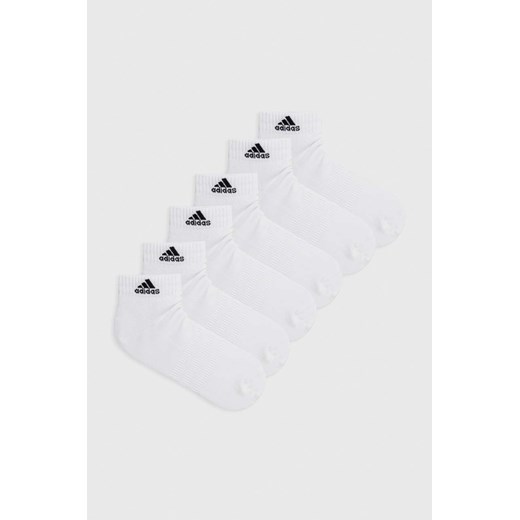 adidas Performance skarpetki 6-pack C SPW ANK 6P kolor biały HT3442 ze sklepu ANSWEAR.com w kategorii Skarpetki damskie - zdjęcie 149002120