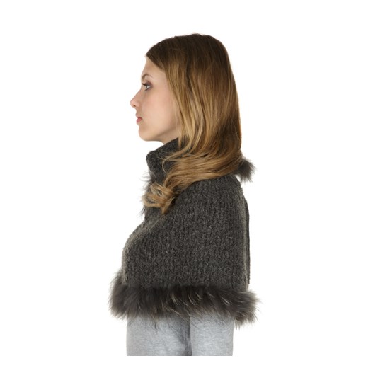 79-7F-007-8 Poncho damskie wittchen szary elegancki