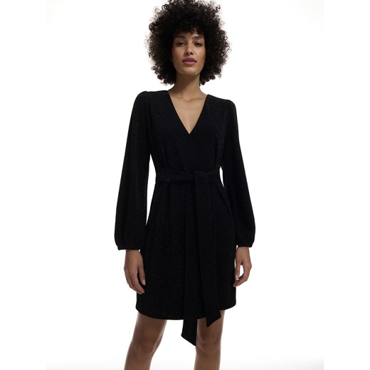 Reserved - Sukienka z paskiem - Black Reserved 40 okazyjna cena Reserved