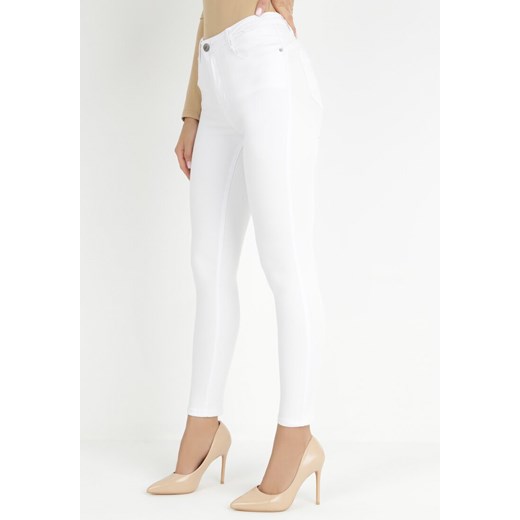 Białe Spodnie Skinny Push Up Orun ze sklepu Born2be Odzież w kategorii Spodnie damskie - zdjęcie 149034173