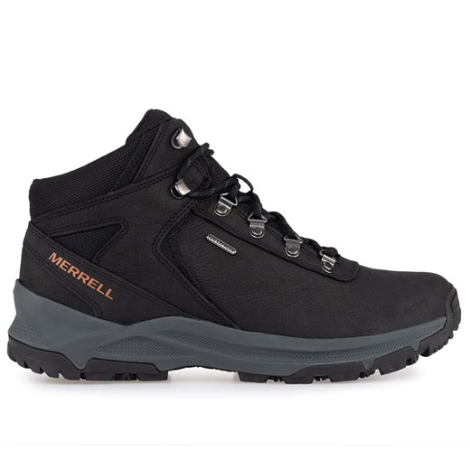 Buty Merrell Erie Mid Leather Waterproof J500151 - czarne ze sklepu streetstyle24.pl w kategorii Buty trekkingowe męskie - zdjęcie 149051844