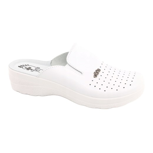 Befado obuwie damskie 157D006 białe ze sklepu ButyModne.pl w kategorii Klapki damskie - zdjęcie 149059060