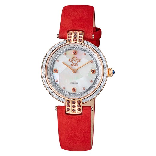 Zegarek kwarcowy "Matera" w kolorze różowozłoto-czerwono-białym Gevril onesize Limango Polska okazyjna cena